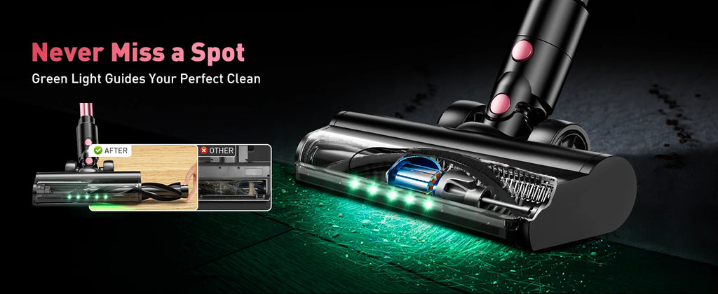 Cordless Vacuum Cleaner, 55Kpa/500W/45min 10 in 1 Powerful Stick Vacuum Cleaner for Home Pet Hair/Hard Floor/Carpet