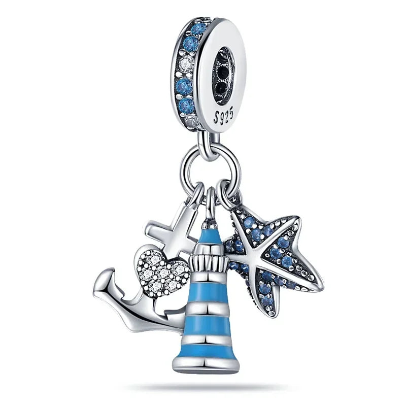 925 Sterling Silver Pendant Charms Beads Cute Metal Carnivorous Plant Monster Funny Trendy Collection Bracelet Necklace Jewelry