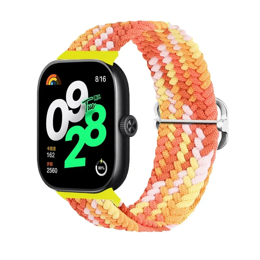 for Redmi Watch 4 Strap accessories Adjustable sport Elastic Nylon Braided Replacement belt correa bracelet Miband 8 pro band