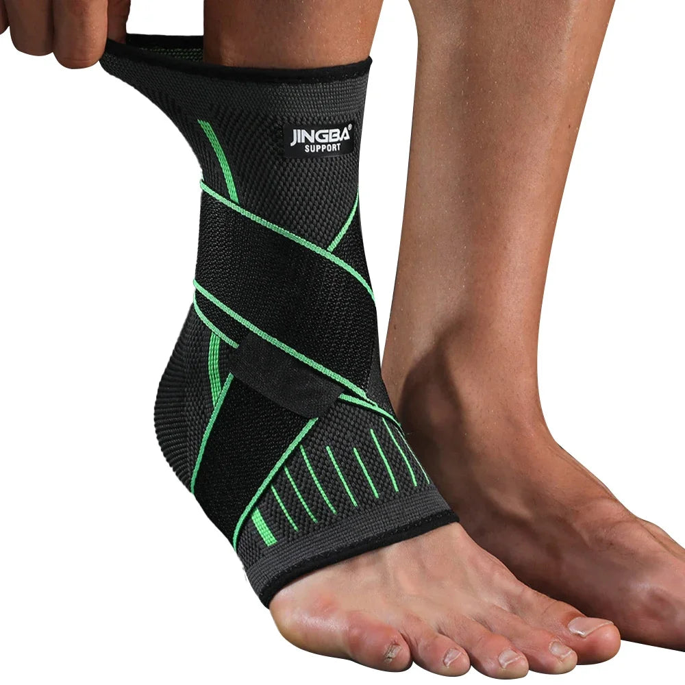 1 Pcs Ankle Brace Compression Sleeve, Adjustable Ankle Support Strap for Sprained, Plantar Fasciitis, Injury Recovery, Running