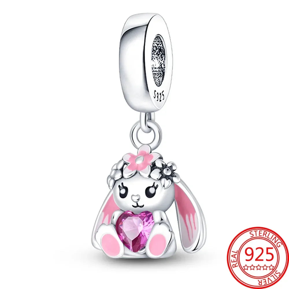 925 Sterling Silver Pendant Charms Beads Cute Metal Carnivorous Plant Monster Funny Trendy Collection Bracelet Necklace Jewelry