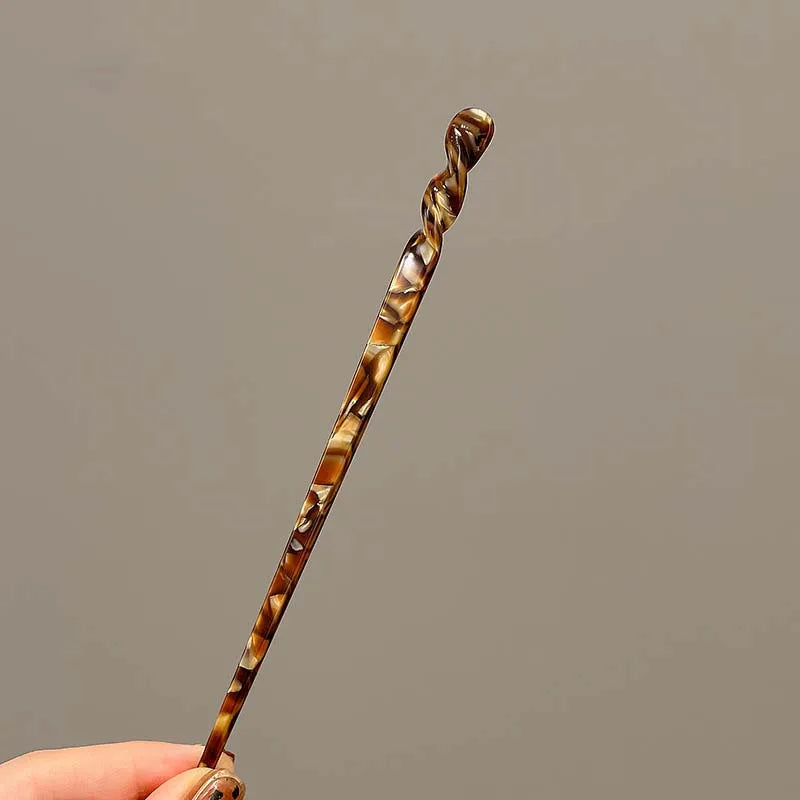 Vintage Chinese Style Hair Sticks for Women Girls Fashion Acetate Chopstick Shaped Hair Clips Pins Jewelry Hair Accessories 2030