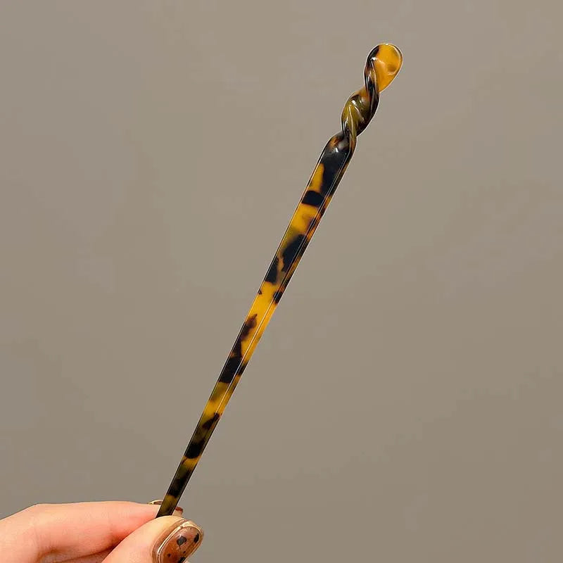 Vintage Chinese Style Hair Sticks for Women Girls Fashion Acetate Chopstick Shaped Hair Clips Pins Jewelry Hair Accessories 2030