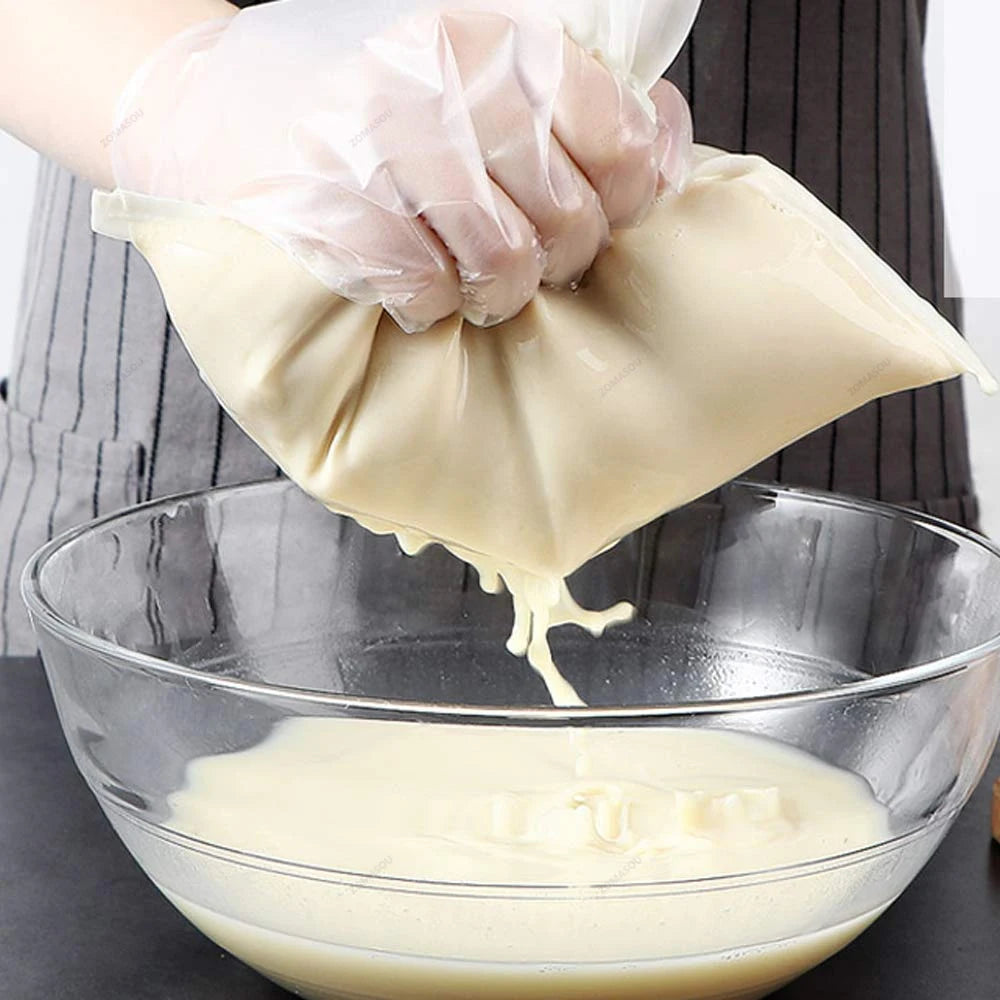 1/30Pc 100 Mesh Soy Milk Nylon Filter Bag Nut Milk Bag Net Yogurt Tea Coffee Oil Food Press Filter Strainers Mesh Strainer Bag