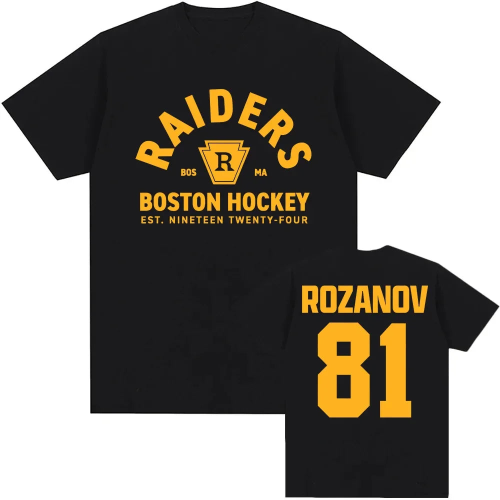 TV Heated Rivalry Llya Rozanov 81 Boston Raiders Tee Women Men Clothing Short Sleeve Cotton Fashion T-shirt Graphic Print TShirt