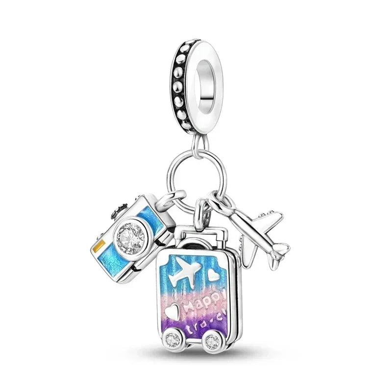 925 Sterling Silver Pendant Charms Beads Cute Metal Carnivorous Plant Monster Funny Trendy Collection Bracelet Necklace Jewelry