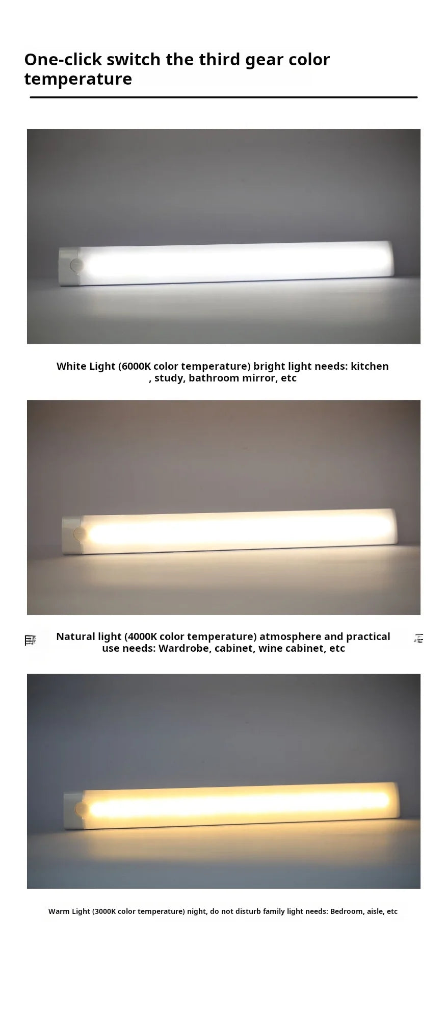 Motion Sensor LED Night Light — Wireless & Rechargeable