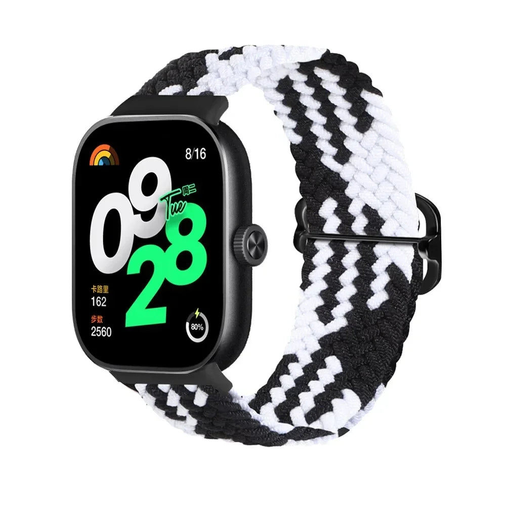 for Redmi Watch 4 Strap accessories Adjustable sport Elastic Nylon Braided Replacement belt correa bracelet Miband 8 pro band