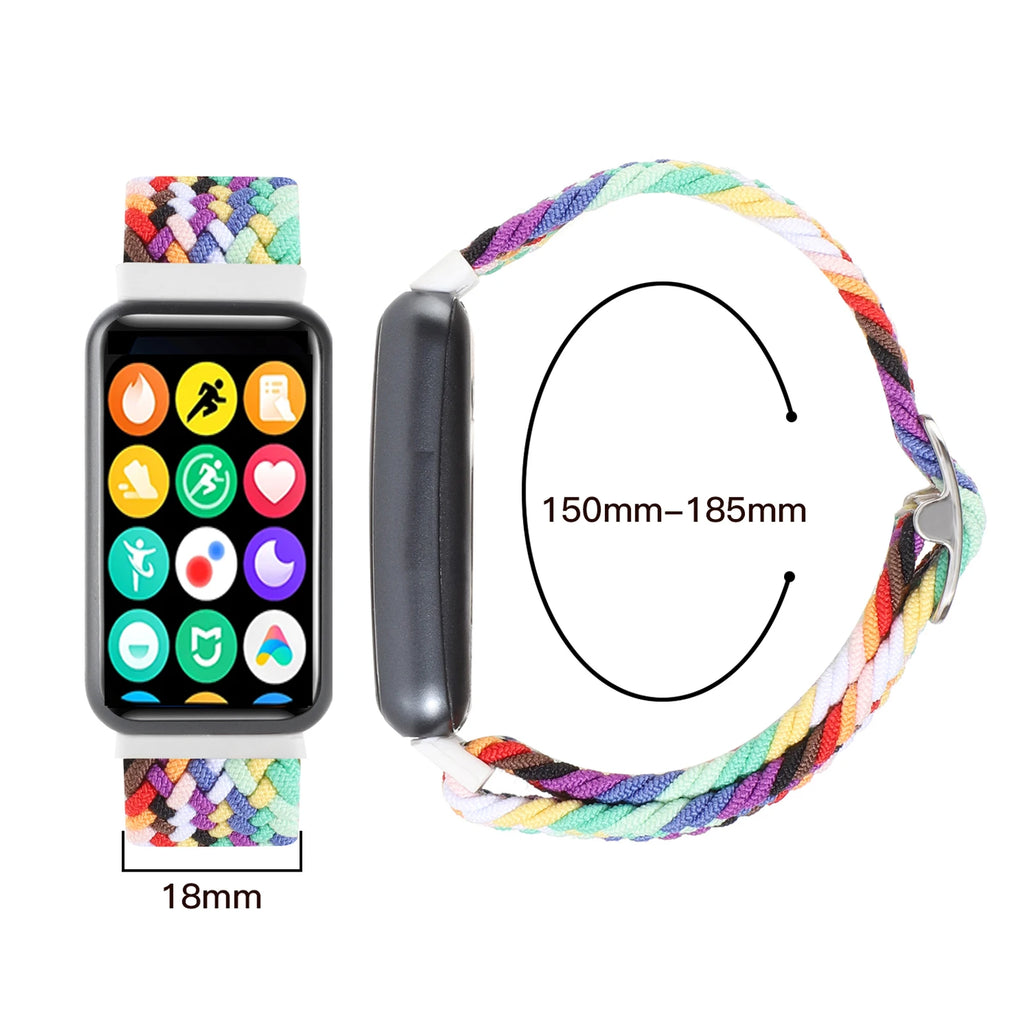 for Redmi Watch 4 Strap accessories Adjustable sport Elastic Nylon Braided Replacement belt correa bracelet Miband 8 pro band