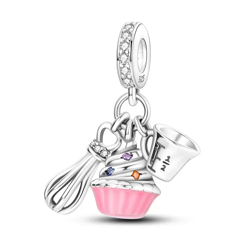 925 Sterling Silver Pendant Charms Beads Cute Metal Carnivorous Plant Monster Funny Trendy Collection Bracelet Necklace Jewelry