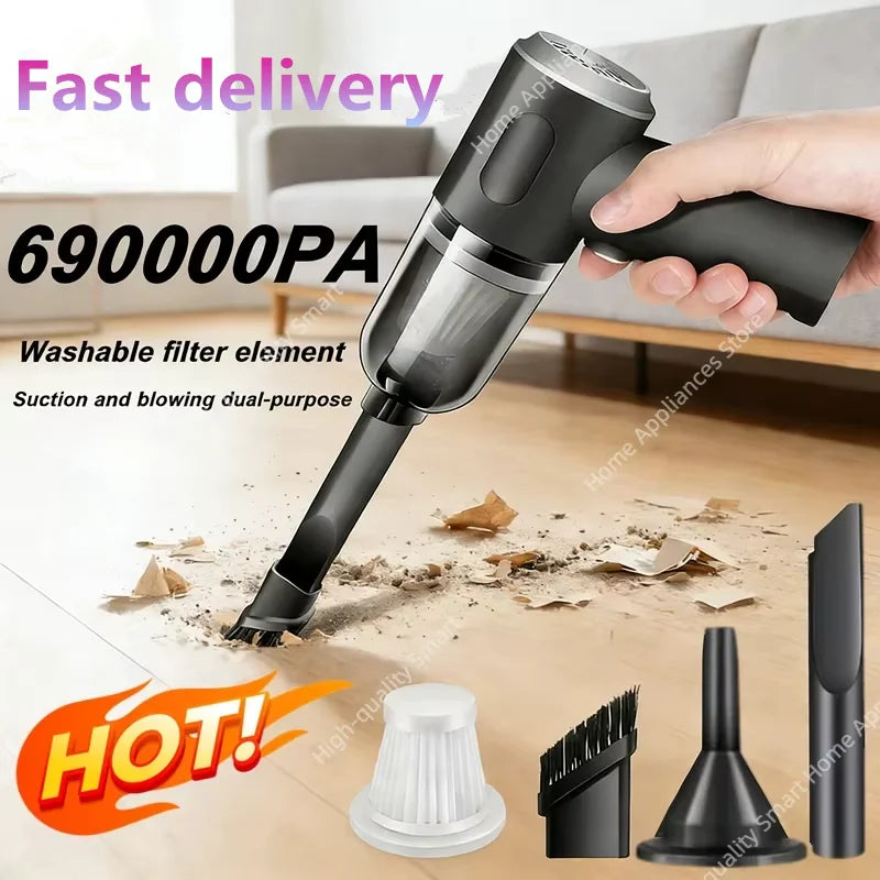 Wireless Car Vacuum Cleaner — High-Power Cordless Handheld