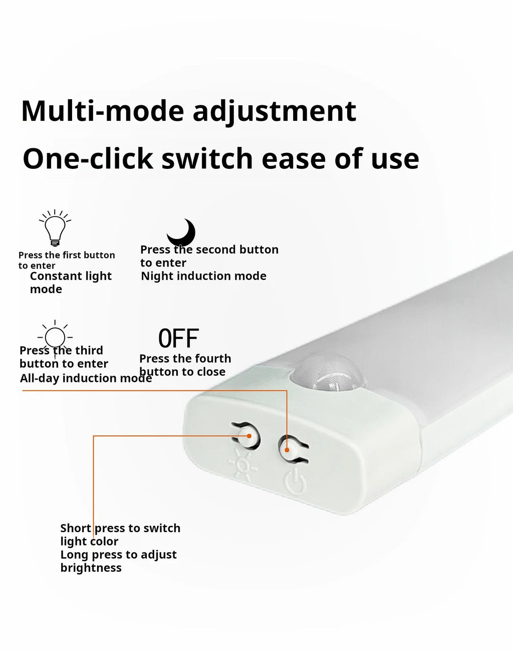 Motion Sensor LED Night Light — Wireless & Rechargeable