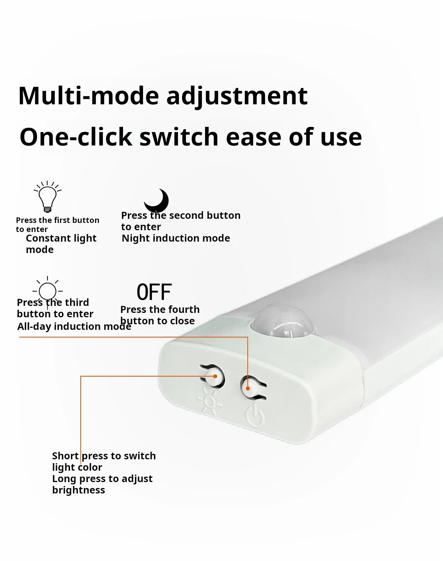 Motion Sensor LED Night Light — Wireless & Rechargeable