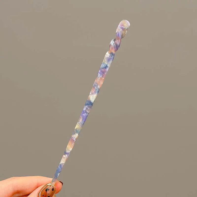 Vintage Chinese Style Hair Sticks for Women Girls Fashion Acetate Chopstick Shaped Hair Clips Pins Jewelry Hair Accessories 2030