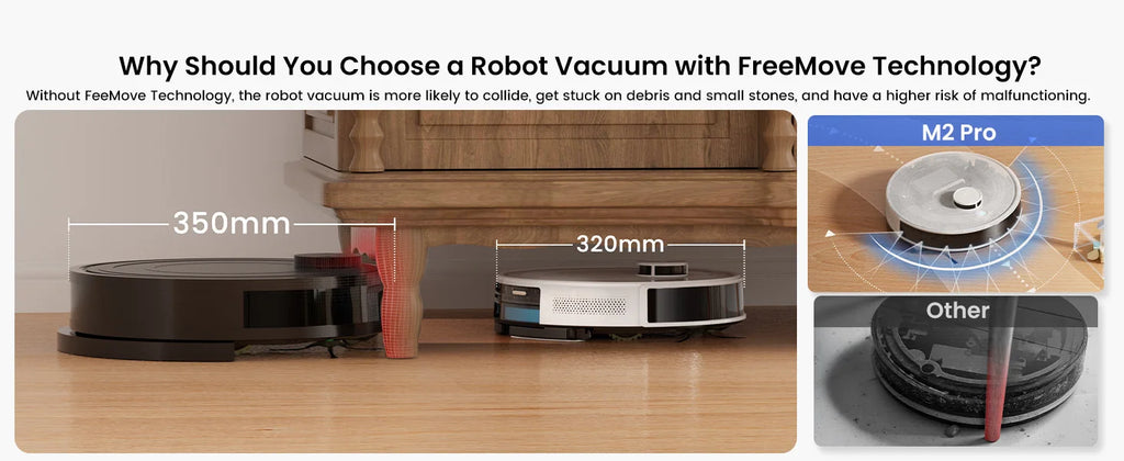 Lefant M2 Pro Robot Vacuum with Mop,Self-Emptying, 6000Pa , DTOF Laser Navigation, PSD Obstacle Avoidance, Wi-fi/Alexa Control