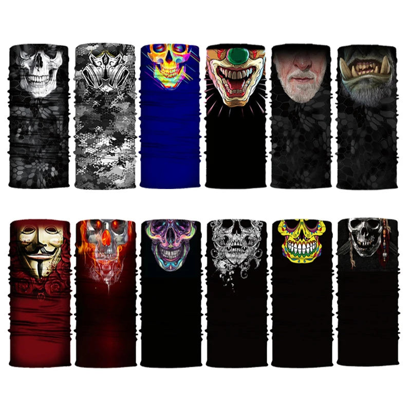 Bicycle Bandana Scarf Seamless Tactical Neck Cover Cycling Ski Face Mask Balaclava for Men Motorcycle Hiking Fishing Snowboard