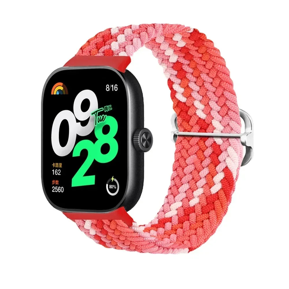 for Redmi Watch 4 Strap accessories Adjustable sport Elastic Nylon Braided Replacement belt correa bracelet Miband 8 pro band