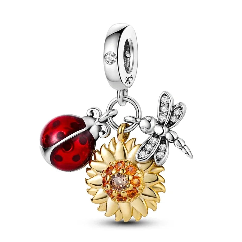 925 Sterling Silver Pendant Charms Beads Cute Metal Carnivorous Plant Monster Funny Trendy Collection Bracelet Necklace Jewelry