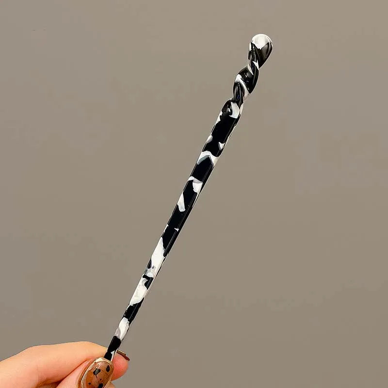 Vintage Chinese Style Hair Sticks for Women Girls Fashion Acetate Chopstick Shaped Hair Clips Pins Jewelry Hair Accessories 2030