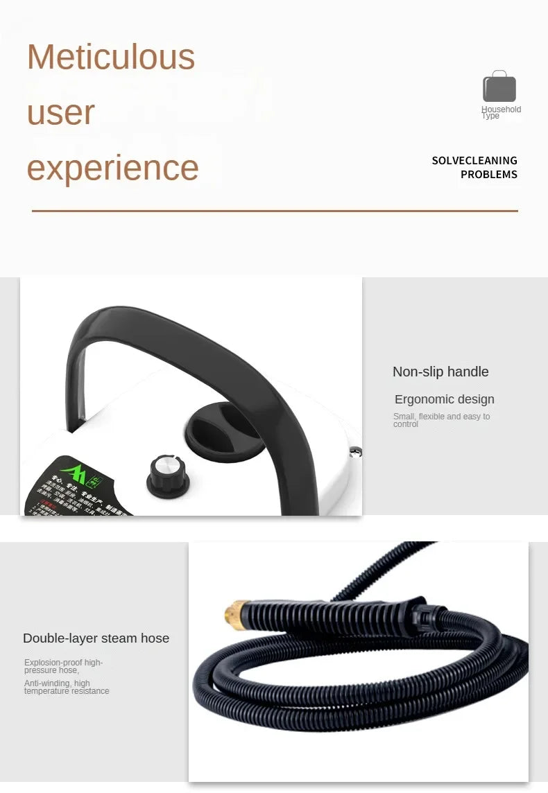 High Pressure Steam Cleaner for Home Kitchen 2500W Handheld Cleaning Machine Steam Cleaner for Car Auto