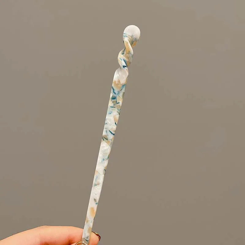 Vintage Chinese Style Hair Sticks for Women Girls Fashion Acetate Chopstick Shaped Hair Clips Pins Jewelry Hair Accessories 2030