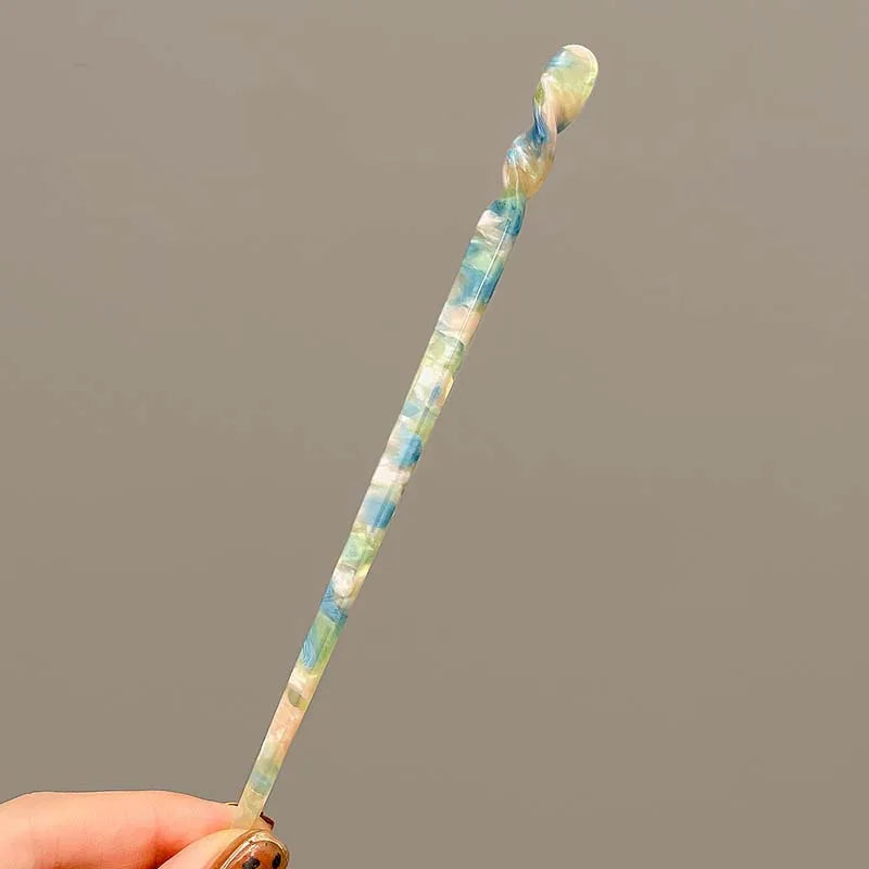 Vintage Chinese Style Hair Sticks for Women Girls Fashion Acetate Chopstick Shaped Hair Clips Pins Jewelry Hair Accessories 2030
