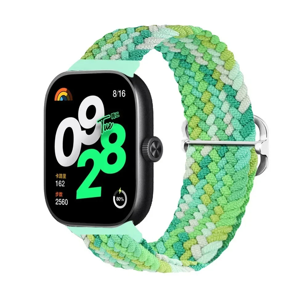 for Redmi Watch 4 Strap accessories Adjustable sport Elastic Nylon Braided Replacement belt correa bracelet Miband 8 pro band
