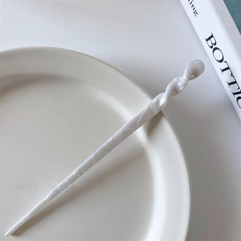 Vintage Chinese Style Hair Sticks for Women Girls Fashion Acetate Chopstick Shaped Hair Clips Pins Jewelry Hair Accessories 2030