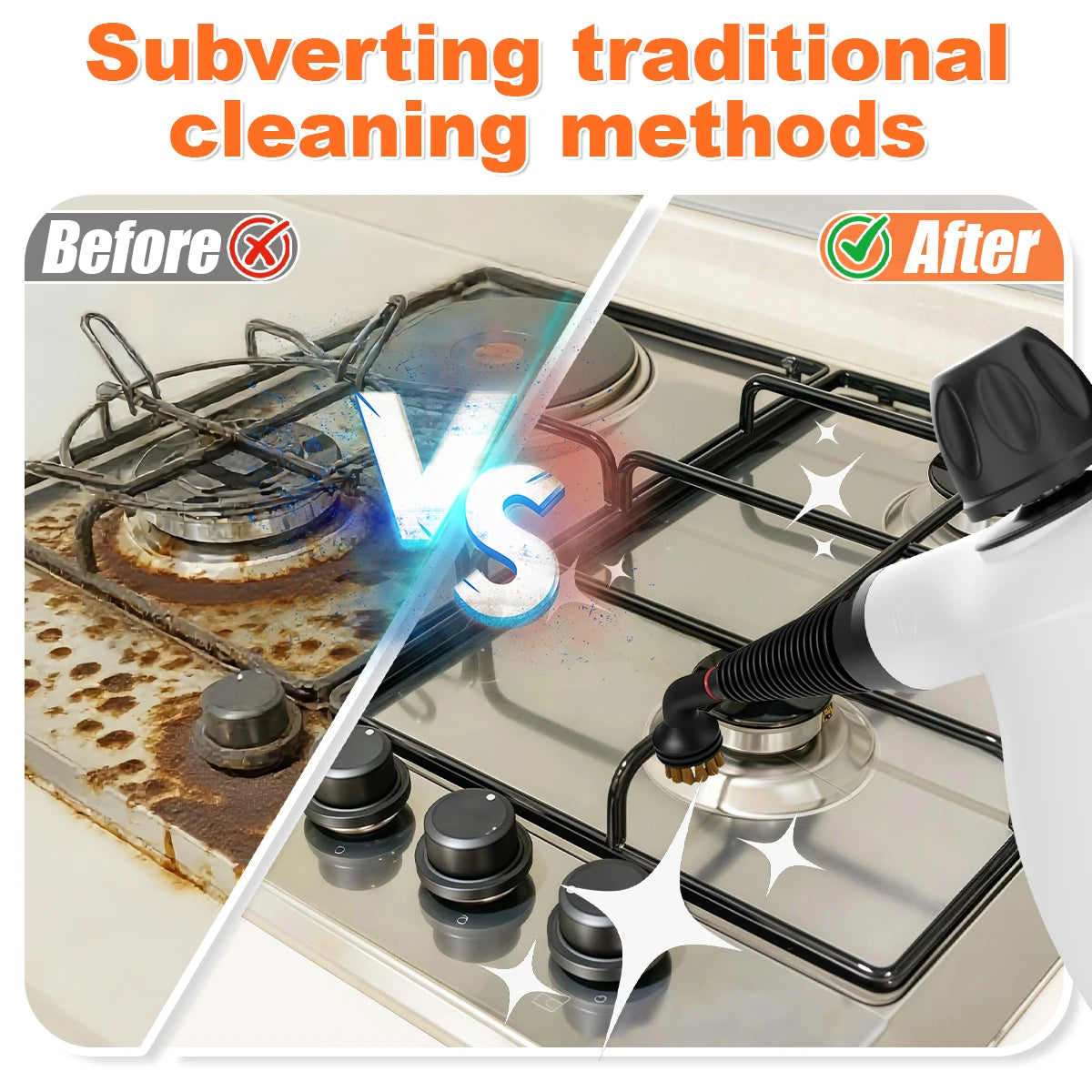 Household steam cleaners portable handheld kitchen range hood degreasers multi-surface bathroom floor, glass and car cleaners