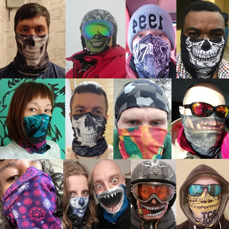 Bicycle Bandana Scarf Seamless Tactical Neck Cover Cycling Ski Face Mask Balaclava for Men Motorcycle Hiking Fishing Snowboard