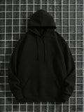 Men's Autumn/Winter Casual Sporty Fashion Pocket Sweatshirt Warm Solid Color Hooded Sweatshirt