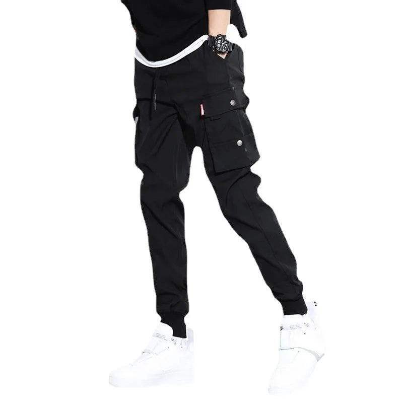 2026 New Trendy Solid Color Pants, Multi Flap Pocket Men's Cargo Pants, Loose Casual Outdoor Pants, Hombre Work Pants oversized