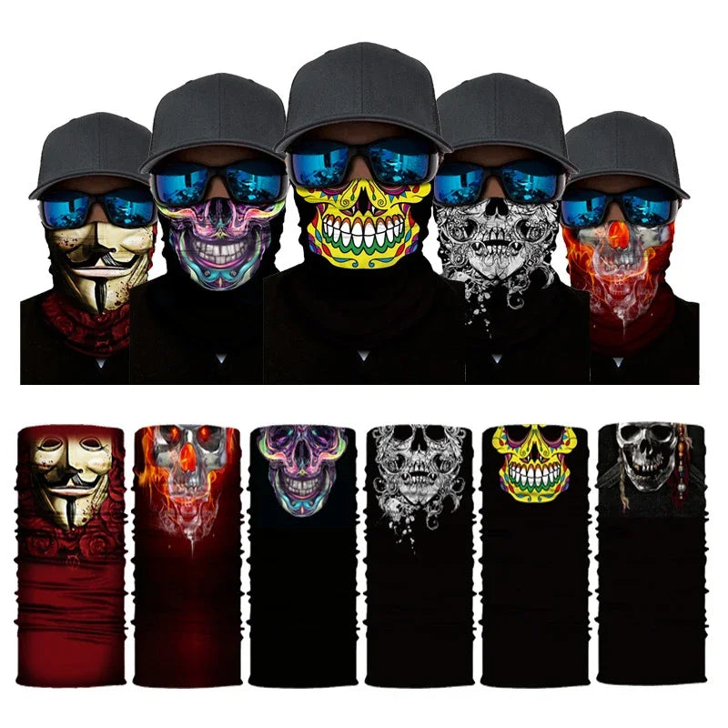 Bicycle Bandana Scarf Seamless Tactical Neck Cover Cycling Ski Face Mask Balaclava for Men Motorcycle Hiking Fishing Snowboard