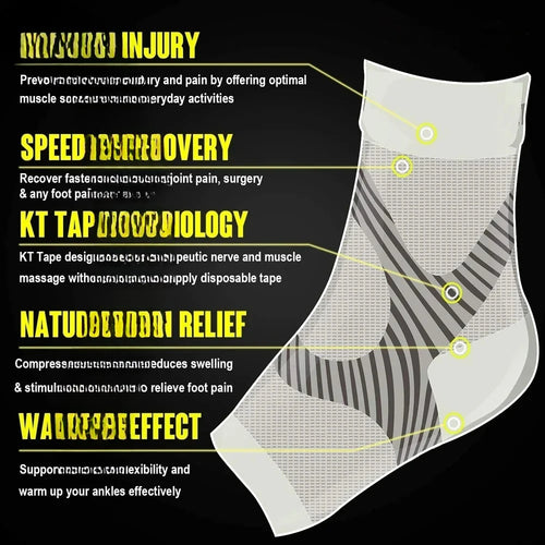 1Pair  Plantar Fasciitis Splint Night Compression Sock Heel Supports for Heel Pain Plantar Fasciitis Support Foot Braces