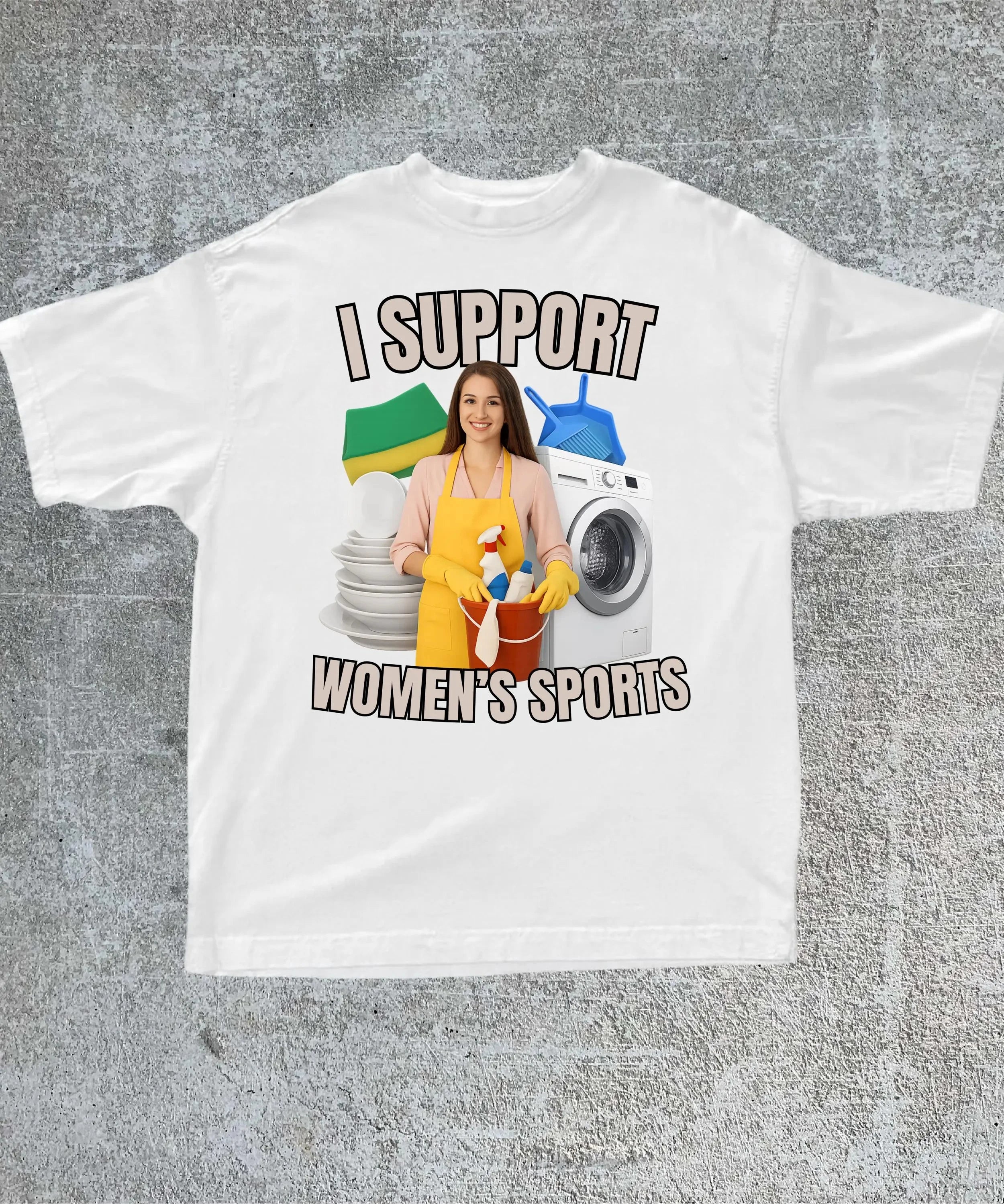 Men I Support Women's Sports T Shirt Unisex Women Oversize Tee Streetwear Casual Short Sleeve Funny Sarcastic Humor Gen Z Humor