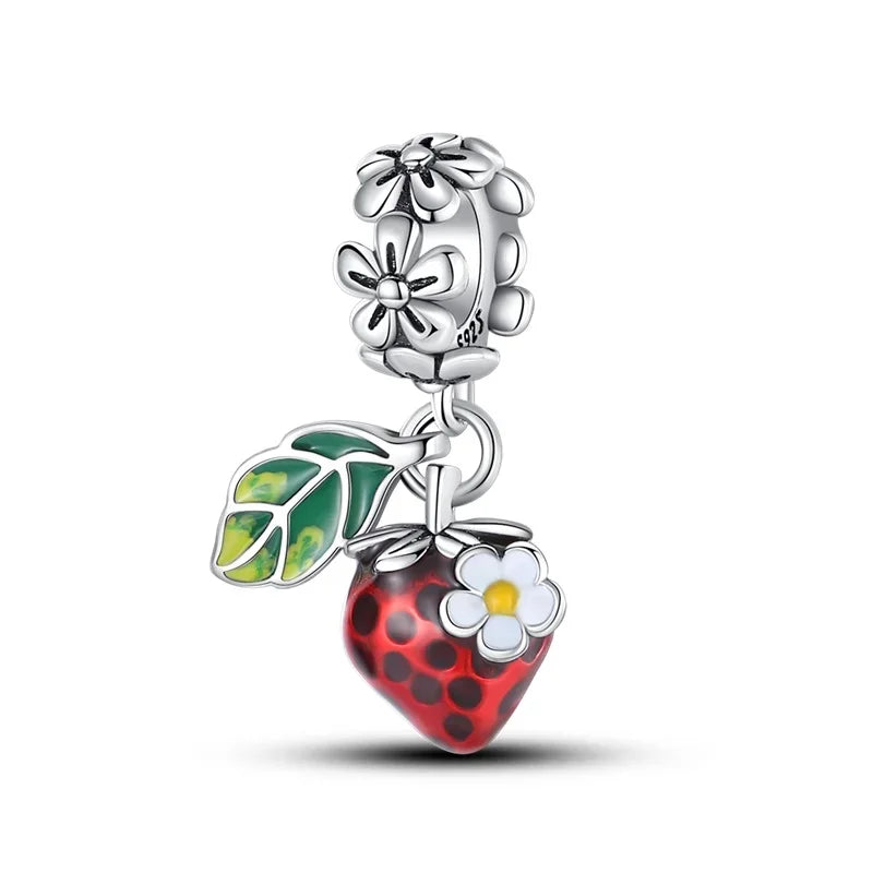 925 Sterling Silver Pendant Charms Beads Cute Metal Carnivorous Plant Monster Funny Trendy Collection Bracelet Necklace Jewelry
