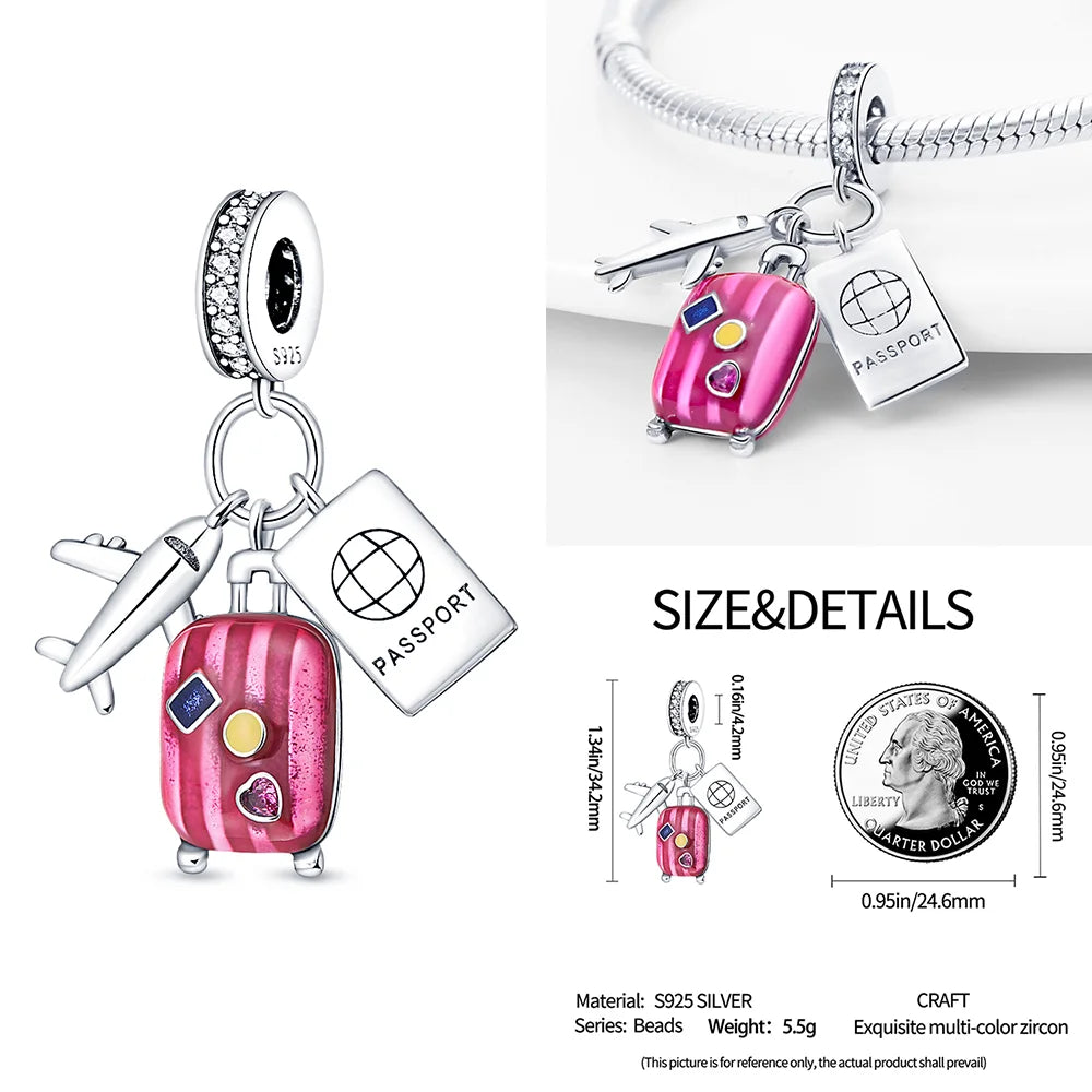 925 Sterling Silver Pendant Charms Beads Cute Metal Carnivorous Plant Monster Funny Trendy Collection Bracelet Necklace Jewelry