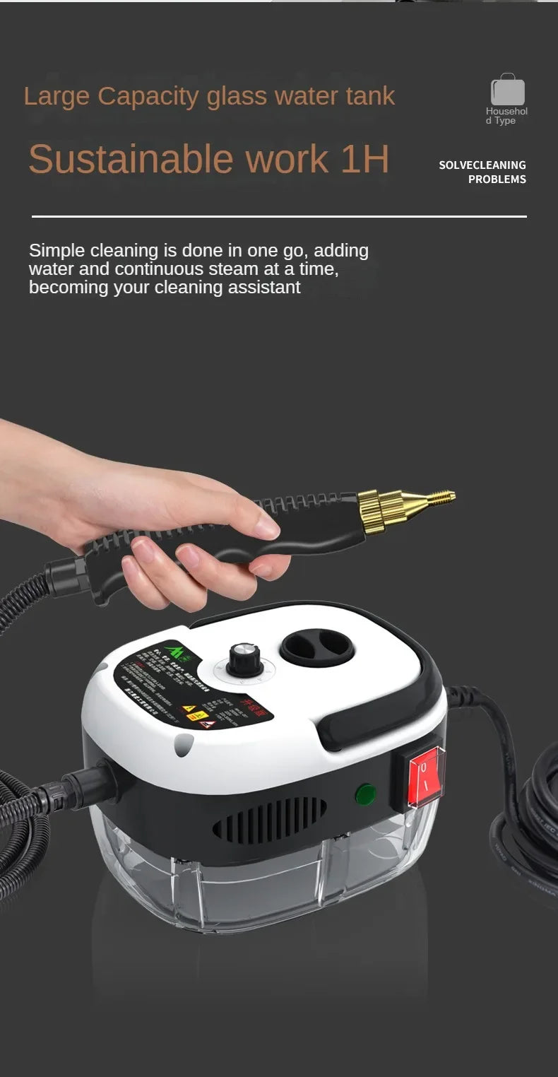 High Pressure Steam Cleaner for Home Kitchen 2500W Handheld Cleaning Machine Steam Cleaner for Car Auto
