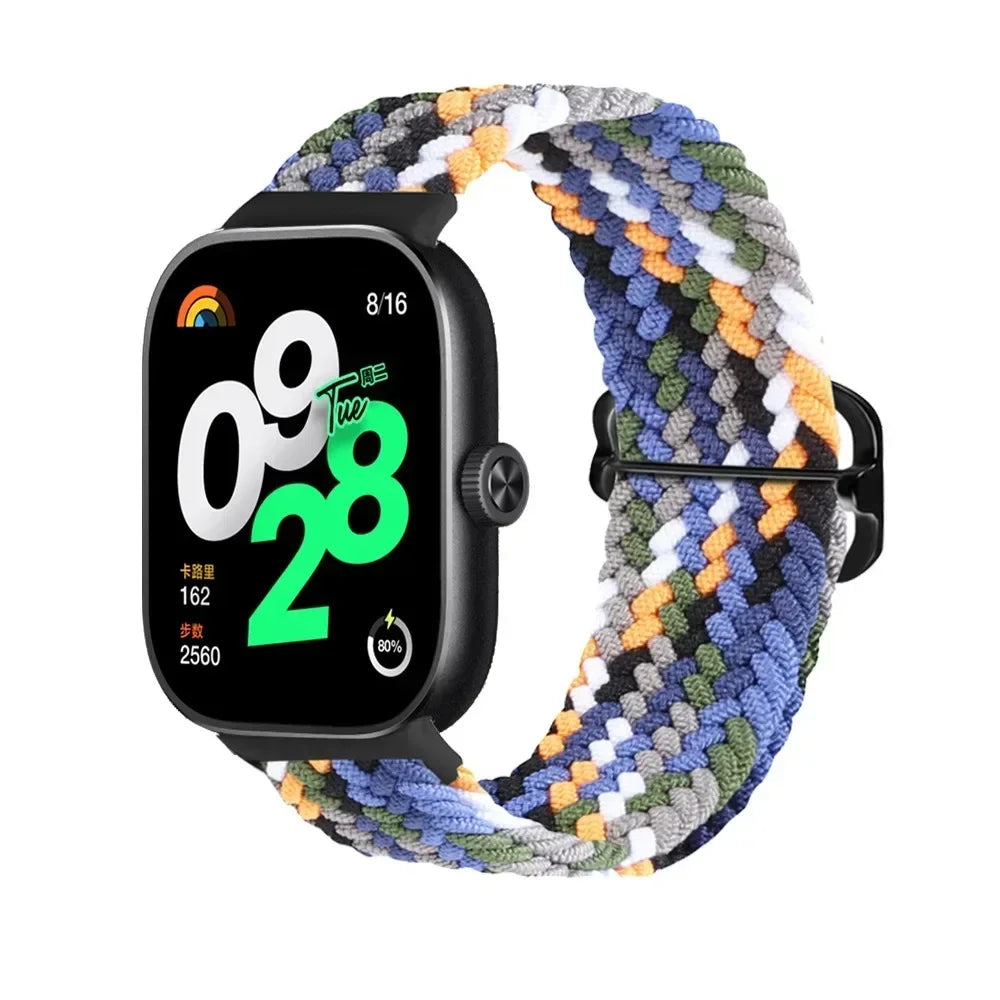for Redmi Watch 4 Strap accessories Adjustable sport Elastic Nylon Braided Replacement belt correa bracelet Miband 8 pro band