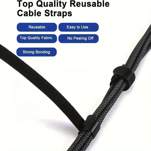 10-100pcsReleasable Cable Organizer Ties Mouse Earphones Wire Management Nylon Cable Ties Reusable Loop Hoop Tape Straps Tie