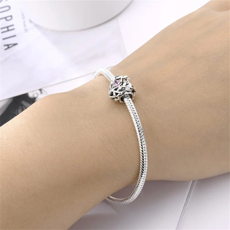 925 Sterling Silver Pendant Charms Beads Cute Metal Carnivorous Plant Monster Funny Trendy Collection Bracelet Necklace Jewelry