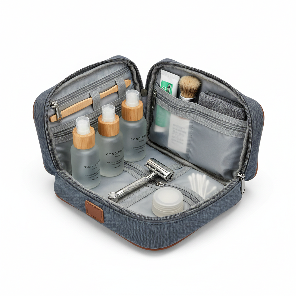 Compact Travel Toiletry Organizer Bag